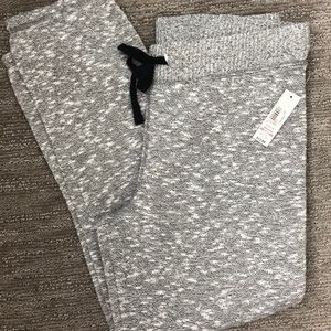 Black/grey/white drawstring sweatpants